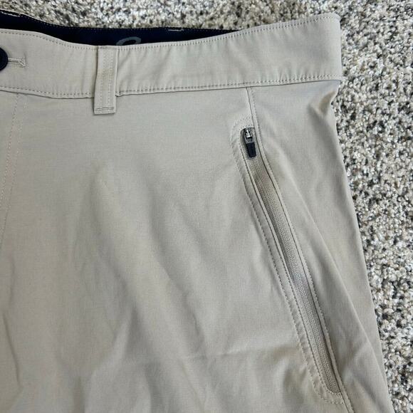 Eddie Bauer Men's Tan Khaki Chino Shorts Size 40 8" Inseam Zip Pockets EUC - Picture 4 of 6